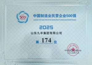 2025年制造業(yè)民營企業(yè)500強(qiáng)174位